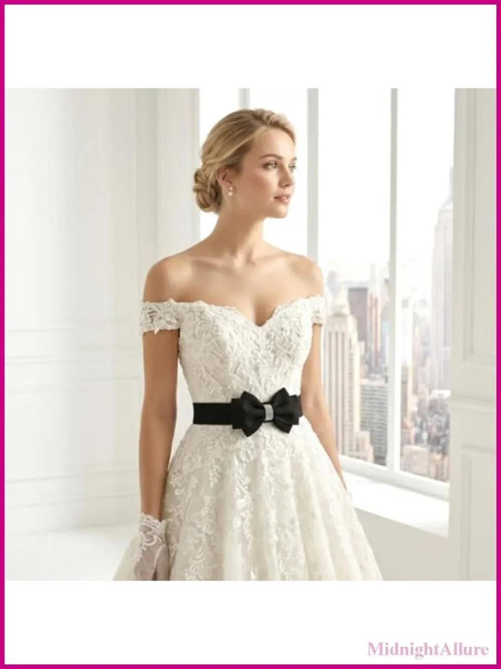 Rhinestone Bow Belt Elastic Waist Corset for Women
